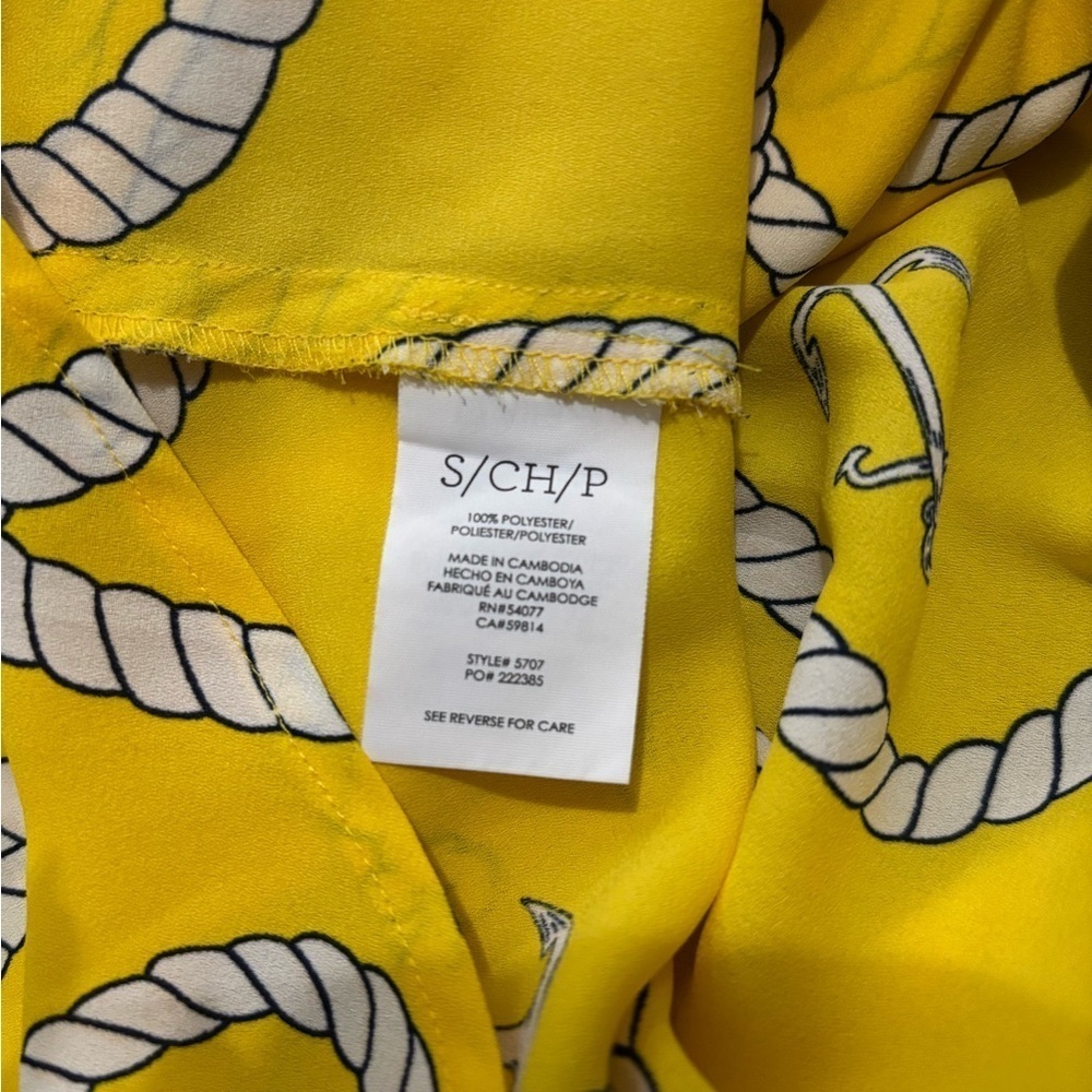 Cabi #5707 Reef Knot Blouse. Yellow Size small - Picture 9 of 9
